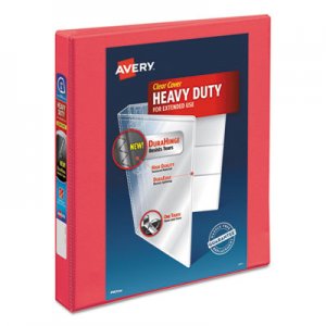 Avery AVE17293 Durable View Binder w/Slant Rings, 11 x 8 1/2, 1" Cap, Coral