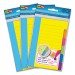 Redi-Tag RTG10245 Divider Sticky Notes with Tabs, Assorted Colors, 60 Sheets/Set, 3 Sets/Box