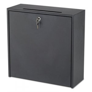 Safco SAF4259BL Wall-Mountable Interoffice Mailbox, 18w x 7d x 18h, Black