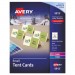 Avery AVE5913 Small Tent Card, Ivory, 2 x 3 1/2, 4 Cards/Sheet, 160/Box