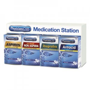 PhysiciansCare ACM90780 Medication Station: Aspirin, Ibuprofen, Non Aspirin Pain Reliever, Antacid