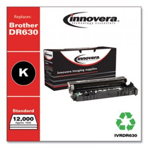 Innovera IVRDR630 Remanufactured Black Drum Unit, Replacement for Brother DR630, 12,000 Page-Yield