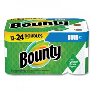 Bounty PGC66541 Select-a-Size Perforated Roll Towels, 11 x 5.9, White, 105 Sheets/Roll, 12/Pack