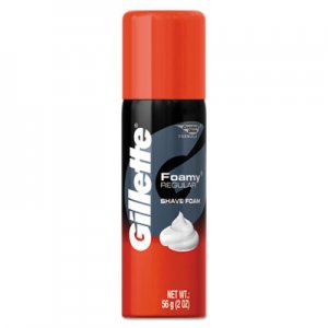 Gillette PGC14501 Foamy Shave Cream, Original Scent, 2 oz Aerosol, 48/Carton