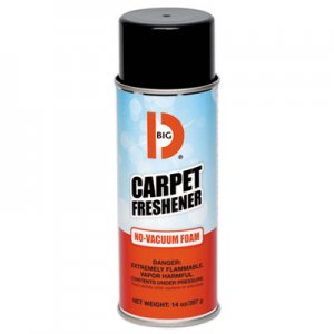 Big D BGD241 No-Vacuum Carpet Freshener, Fresh Scent, 14 oz Aerosol, 12/Carton