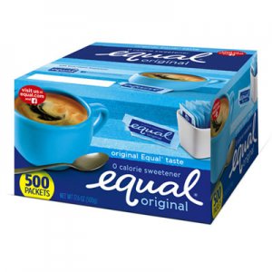 Equal EQL20008699 Zero Calorie Sweetener, 0.035 oz Packets, 500/Box