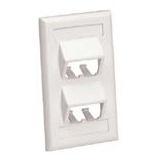 Panduit CFPSL4EIY Mini-Com 4 Sockets Single Gang Faceplate