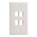 Panduit NK4FNWH NetKey 4 Sockets Single Gang Faceplate