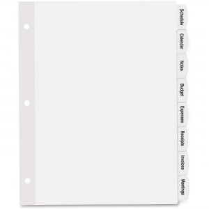 Avery 14433 Big Tab Printable White Label Tab Dividers