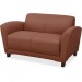 Lorell 68947 Mahogany Finish Reception Loveseat