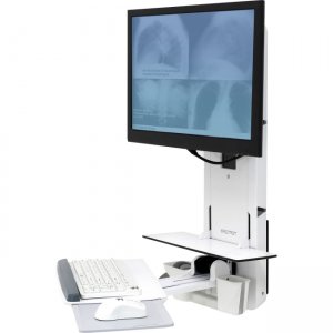Ergotron 61-080-062 StyleView Sit-Stand Vertical Lift, Patient Room (White)