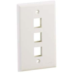 Panduit NK3FNWH 3 Socket Netkey Faceplate