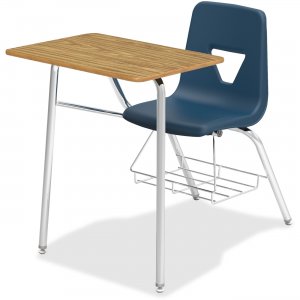 Lorell 99914 Rectangular Medium Oak Top Student Combo Desk