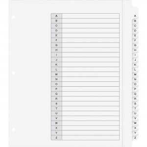 Avery 11166 Extra Wide A-Z Tabs Ready Index Dividers