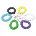 Universal UNV56051 Wrist Coil Plus Key Ring, Plastic, Assorted Colors, 6/Pack