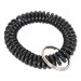 Universal UNV56050 Wrist Coil Plus Key Ring, Plastic, Black, 6/Pack