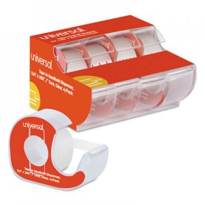 Universal UNV83504 Invisible Tape with Handheld Dispenser, 3/4" x 300", Clear, Matte