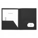 Universal UNV20540 Two-Pocket Plastic Folders, 11 x 8 1/2, Black, 10/Pack