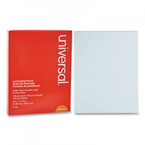 Universal UNV84624 Clear Laminating Pouches, 5 mil, Letter, 9 x 11, 100/Pack