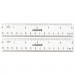 Universal UNV59025 Clear Plastic Ruler, Standard/Metric, 6", 2/Pack