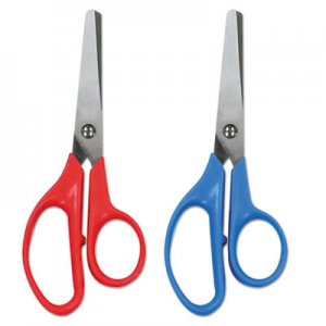 Universal UNV92024 Kids' Scissors, 5" Length, 1 3/4" Cut, Rounded, Assorted