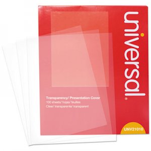 Universal UNV21010 Transparent Sheets, Black and White Laser/Copier, Letter, Clear, 100/Pack