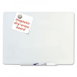 MasterVision BVCGL110101 Magnetic Glass Dry Erase Board, Opaque White, 60 x 48