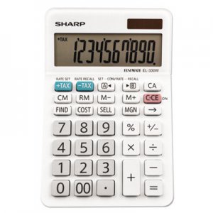Sharp SHREL330WB EL-330WB Desktop Calculator, 10-Digit LCD