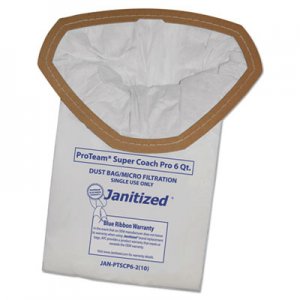 Janitized APCJANPTSCP62 Vacuum Filter Bags Designed to Fit ProTeam Super Coach Pro 6/GoFree Pro, 100/CT