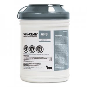 Sani Professional NICP13872 Sani-Cloth AF3 Germicidal Disposable Wipes, 6 x 6 3/4, 12 per Carton