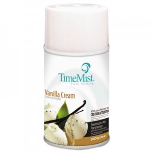 TimeMist TMS1042737 Metered Aerosol Fragrance Dispenser Refills, Vanilla Cream, 6.6oz, 12/Carton