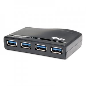 Tripp Lite TRPU360004R USB 3.0 SuperSpeed Hub, 4 Ports, Black