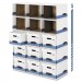 Bankers Box FEL0162601 File/Cube Box Shell, Legal/Letter, 12 x 15 x 10, White/Blue