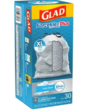 Glad 78913 ForceFlex KitchenPro 20-gal Drawstring Bags