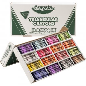 Crayola 52-8039 Triangular Anti-roll Crayons