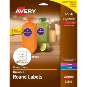 Avery 22856 Durable Round Labels
