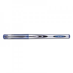 Universal UNV39621 Stick Gel Pen, Medium 0.7mm, Blue Ink, Silver/Blue Barrel, Dozen