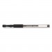 Universal UNV39514 Comfort Grip Stick Gel Pen, Fine 0.5mm, Black Ink, Clear Barrel, Dozen