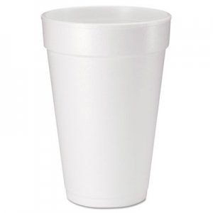Dart DCC16J165 Drink Foam Cups, 16 oz, White, 20/Bag, 25 Bags/Carton