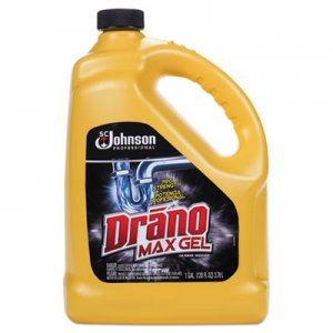 Drano SJN696642 Max Gel Clog Remover, Bleach Scent, 128 oz Bottle, 4/Carton