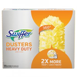 Swiffer PGC99035 Heavy Duty Dusters Refill, Dust Lock Fiber, 2" x 6", Yellow, 33/Carton