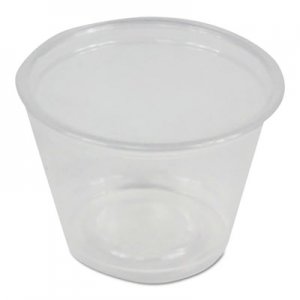 Boardwalk BWKPRTN1TS Souffle/Portion Cups, 1 oz, Polypropylene, Clear, 2500/Carton