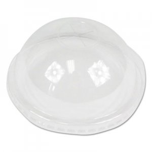 Boardwalk BWKPETDOME PET Cold Cup Dome Lids, Fits 16-24 oz Plastic Cups, Clear, 2500/Carton