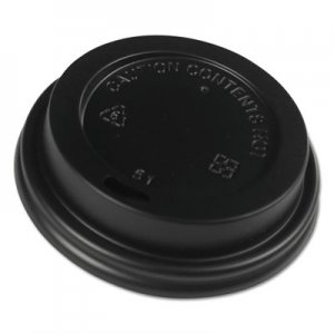 Boardwalk BWKHOTBL8 Hot Cup Lids, Fits 8 oz Hot Cups, Black, 1000/Carton