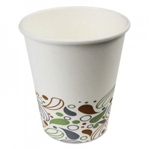 Boardwalk BWKDEER8HCUP Deerfield Printed Paper Hot Cups, 8 oz, White, 1000/Carton