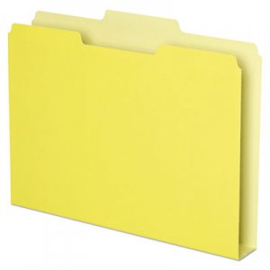 Pendaflex PFX54456 Double Stuff File Folders, 1/3-Cut Tabs, Letter Size, Yellow, 50/Pack