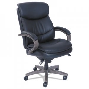 La-Z-Boy LZB48962A Woodbury High-Back Executive Chair, Supports up to 300 lbs., Black Seat/Black Back, Weathered Gray