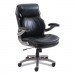 SertaPedic SRJ48966 Cosset Mid-Back Executive Chair, Supports up to 275 lbs., Black Seat/Black Back, Slate Base
