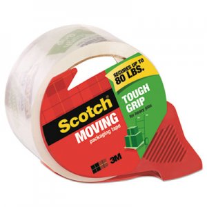 Scotch MMM3500RD Tough Grip Moving Packaging Tape, 3" Core, 1.88" x 54.6 yds, Clear