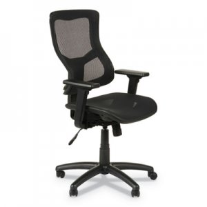 Alera ALEELT4218S Elusion II Series Suspension Mesh Mid-Back Synchro with Seat Slide Chair, Black